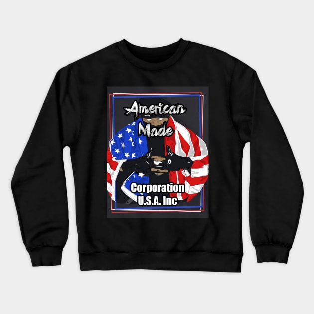 American Made Corporation USA Inc Crewneck Sweatshirt by Black Ice Design